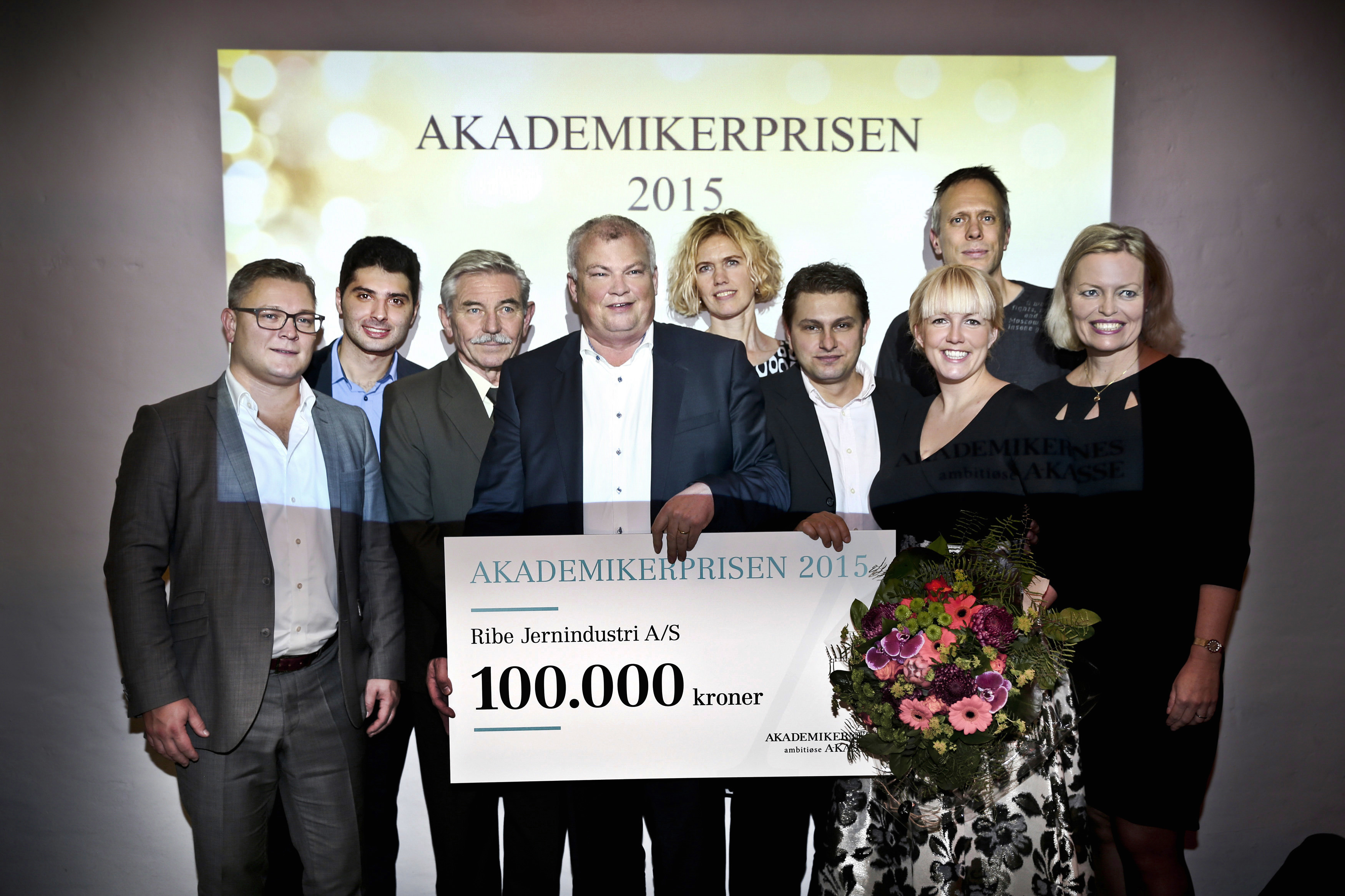 Billede af vinderne af Akademikerprisen 2015 - Ribe Jernindustri